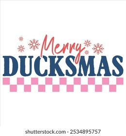 MERY DUCKSMAS  CHRISTMAS T-SHIRT DESIGN