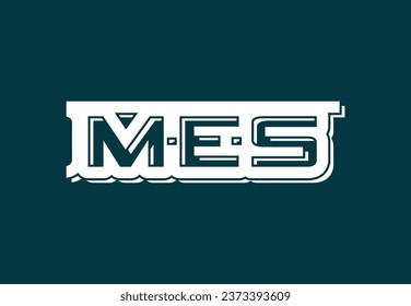 MES letter logo and icon design template