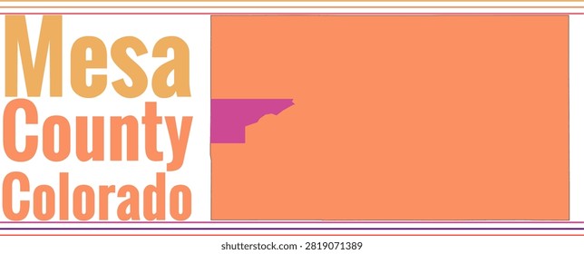 Mesa County Colorado Highlighted on State Map