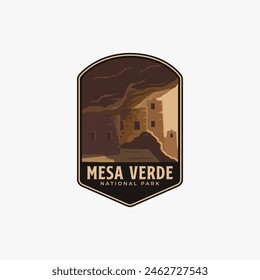 Mesa Verde National Park logo patch badge illustration