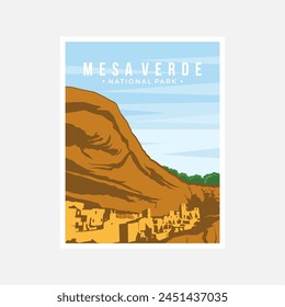 Mesa Verde national park poster vector illustration design