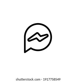 Mesenger vector illustration logo template for many purpose. Isolated on white background.
