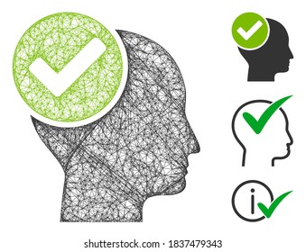 Mesh riet polygonal Web 2d Vektorgrafik. Das Carcass-Modell wird aus dem empfohlenen flachen Symbol erstellt. Das Dreiecksnetz bildet abstrakte geradete Flachstäbchen.