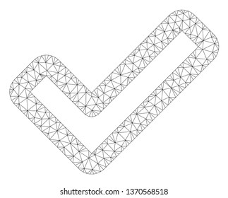 Mesh apply polygonal 2d illustration. Abstract mesh lines and dots form triangular apply. Wire frame 2D polygonal line network in vector format isolated on a white background.