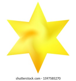 Mesh background in the form of hexagram. Decorative sacred religious symbol. Trendy soft color polygon. Golden celebration template for your cards, invitation, brochure and calendar.