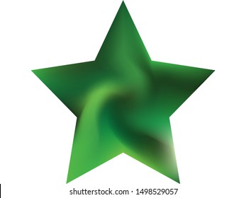 Mesh background in the form of pentagram. Surreal style of 90th, 80th. Trendy soft color theme. Green celebration template for your cards, invitation, brochure and calendar.