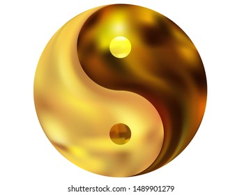 Mesh background in the form of yin yang. Trendy soft color concept. Asian original liquid theme. Yellow celebration template for your cards, invitation, brochure and calendar.