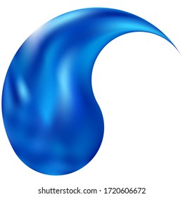 Mesh background in the form of yin or yang. Trendy soft color symbol. Isolated original east style. Blue celebration template for your cards, invitation, brochure and calendar.