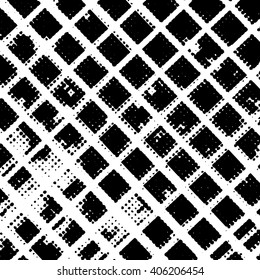 Mesh Background. Grunge Black and White Mesh Distress Texture . Scratch Texture . Dirty Texture . Vector Illustration.