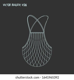 Mesh bag icon line element. Vector illustration of mesh bag icon line isolated on clean background for your web mobile app logo design.