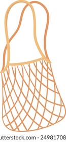 Mesh bag icon. Natural grocery organic shopper