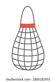 bolsa de malla en un diseño de ilustración de vector de fondo blanco