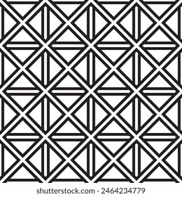 Mesh black and white vector square seamless pattern. 