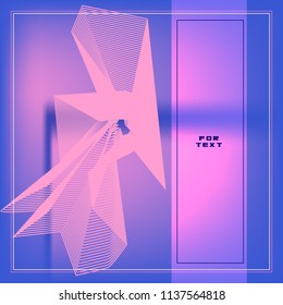 
Mesh. Blurred blue pink background. Idea for cover, booklet web design. Geometry. Vector illustration