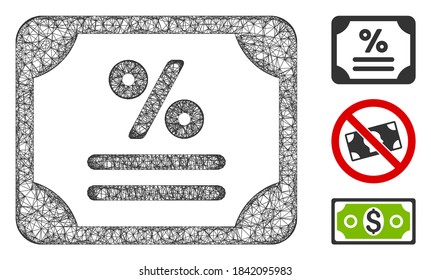 Mesh Bond polygonal Web-Symbol Vektorgrafik. Das Modell wird aus dem flachen Symbol der Anleihe erstellt. Dreieckige Maschen bilden abstraktes Bondmodell.