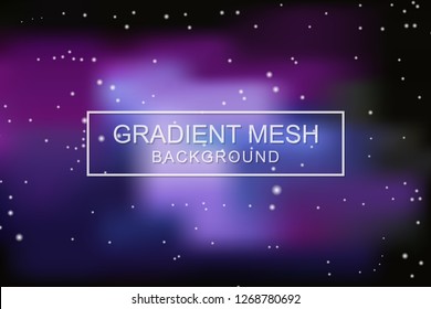 mesh color gradient vector background, space concept vector template