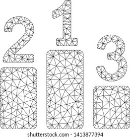 Mesh competition levels polygonal icon vector illustration. Carcass model is based on competition levels flat icon. Triangle network forms abstract competition levels flat model.