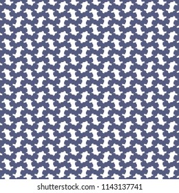 Mesh decorative pattern in blue and white. Textile pattern. Vector illustration.