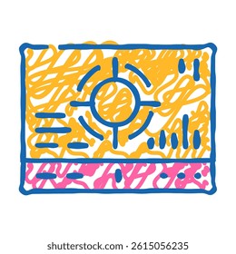 mesh with different data doodle icon sketch vector. mesh with different data sign. isolated symbol illustration