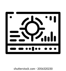 mesh with different data line icon vector. mesh with different data sign. isolated contour symbol black illustration