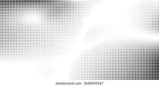 Mesh dot halftone gradient texture. Vanishing polka dot background. Repeating dots gradation abstract simple