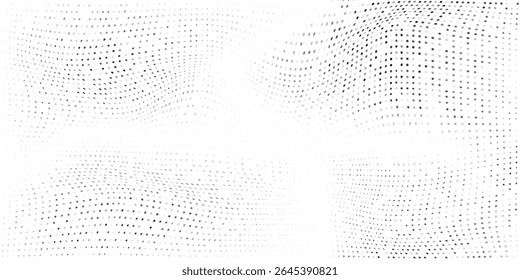 Mesh dotted halftone gradient texture. Vanishing polka dot abstract modern