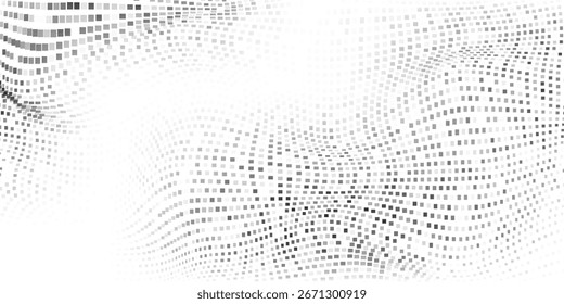 Textura de gradiente de meio-tom pontilhado em malha. Ponto de polca de fuga simples abstrato