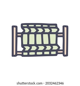 Mesh fence color vector doodle simple icon