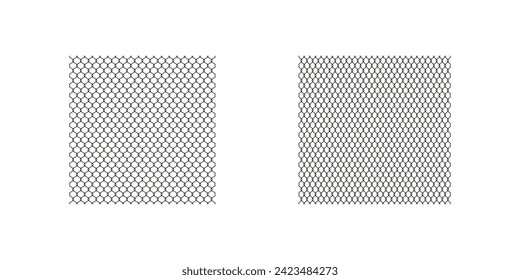 Mesh fence seamless vector illustration. Meshed barrier texture.