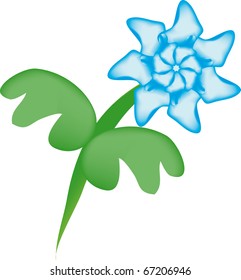 mesh flower on isolated background. Illustration