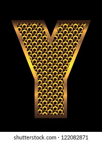 Mesh font symbol icon capital letter Y