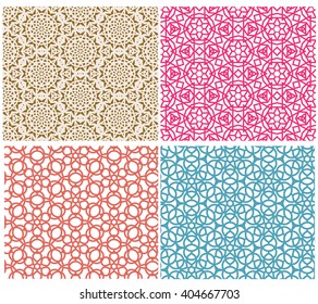 mesh geometric seamless pattern in tracery style