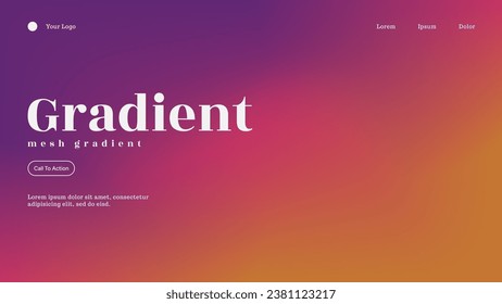 Fondo de degradado de malla morado, naranja y rosa. Resumen gráfico vectorial creativo, perfecto para fondos, plantilla, portada, volante, anual, folleto, informe, etc. Diseño moderno mínimo.