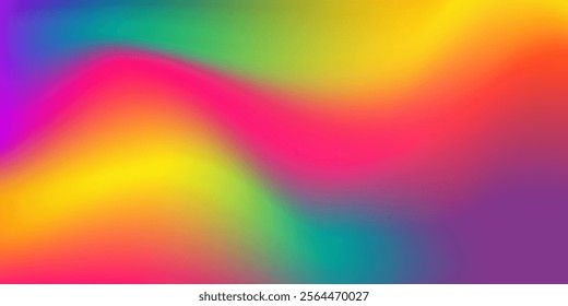 Mesh gradient background, wallpaper. Modern abstract art design with soft waves. Bright colorful design. Cute backdrop, pattern. Neon bright gradient.