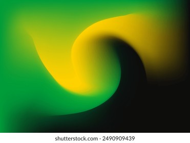 Mesh gradient. Black, yellow, green colors. Abstract banner. Flag of Jamaica - Jamaica official symbol. Complex gradient of different colors. Background modern twisting design. EPS 10