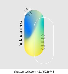 Mesh gradient colors background. Ukraine flag color background. Modern vector template for brochure, flyer, cover, catalog, poster. Stand with Ukraine.