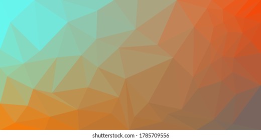 
Mesh gradient of light blue, orange, red, and dark blue, vector abstract polygonal background. Pattern can be used for background.