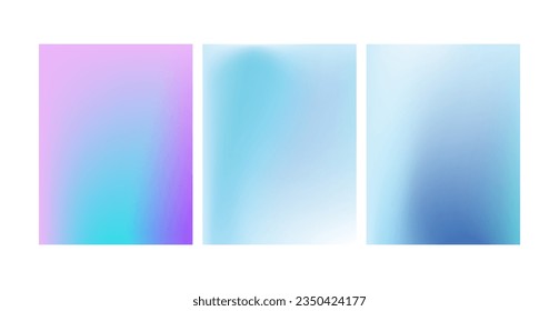 Mesh Gradient pattern. Pink gradient set vector. Pastel mesh colours gradient vector background set. 