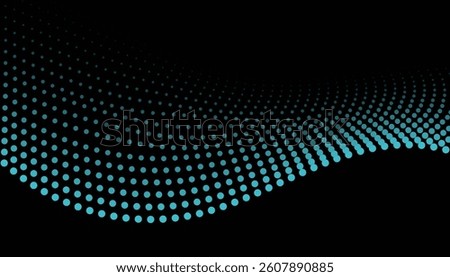 Mesh of grey dots forming warped ripple landscape