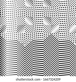 Mesh, grid pattern of wavy, criss-cross, zig-zag lines. Abstract lattice, grating, grill texture. Intersected, interlocked lines