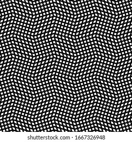 Mesh, patrón de rejilla de líneas onduladas, cruz-cruz, zig-zag. Entramado abstracto, rallado, textura aserrada. Líneas interconectadas