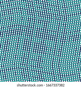 Mesh, Gittermuster von gewellten, knusprigen, zackigen Linien. Abstraktes Gitter, Gitter, Grilltextur. Intersektierte, miteinander verriegelt Linien
