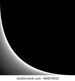 mesh, grid spreading from corner. fine texture of intersecting lines.