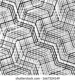 Malla, rejilla de ondulación, ondulada, curva (zig-zag, cruz-cruz) líneas. Parada paralela irregular con efecto de bobinado, acurrucarse, distorsión del movimiento / deformación.  Fondo de líneas sinuosas y llamativas, textura