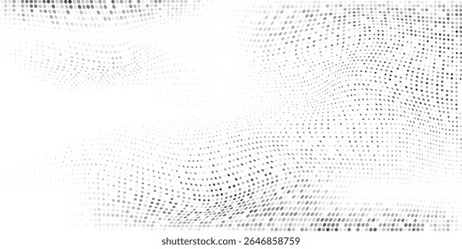 Textura de gradiente de semitono punteado de malla grunge. Desvanecimiento de fondo de lunares arte abstracto simple