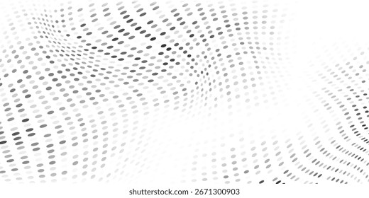 Mesh grunge dotted halftone gradient texture. Vanishing polka dot background illustration abstract