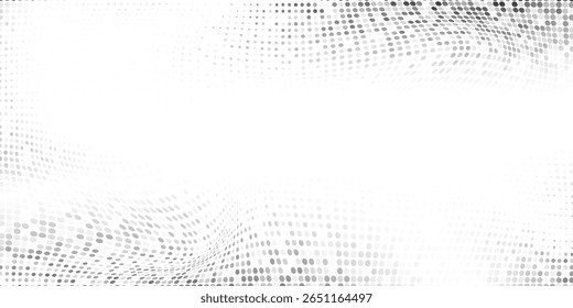 Fondo de degradado de semitono de malla. Textura de ruido de grano desvanecido. Diseño de arena blanco y negro