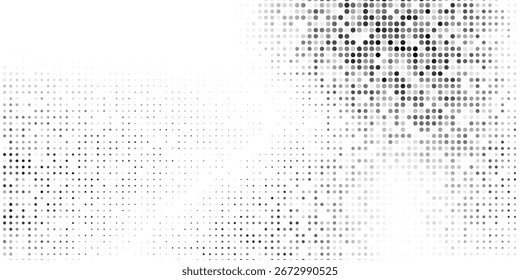 Mesh halftone gradient texture. Vanishing polka dot modern abstract simple