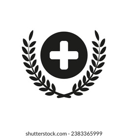 Mesh health care emblem. Vector illustration.