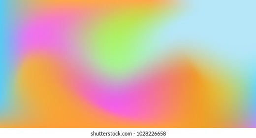 Mesh holographic foil.  Colorful rainbow gradient.   Creative neon template for banner.   Easily editable soft colored vector illustration.  Bright print.